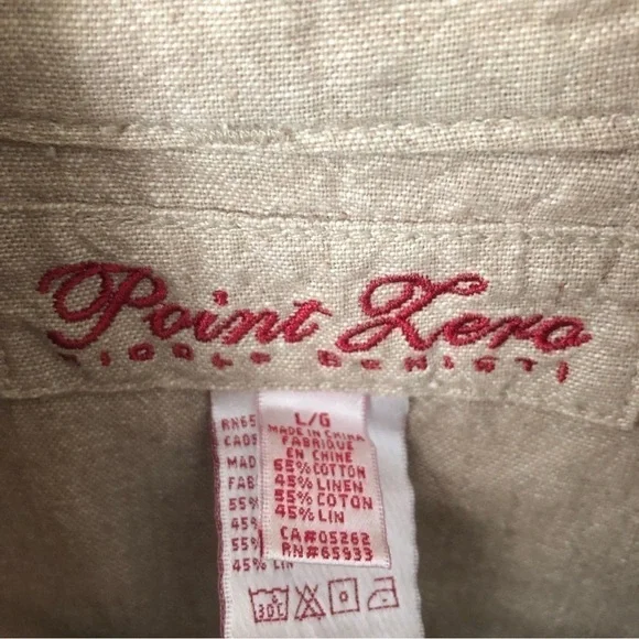 Point Zero Linen Blend Utility Jacket Large - Picture 3 of 7